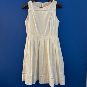 Shoshanna Luxury Casual Cotton Blend Summer USA Pure White Midi Dress Size 6